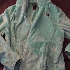 The North Face mint Zip up fleece